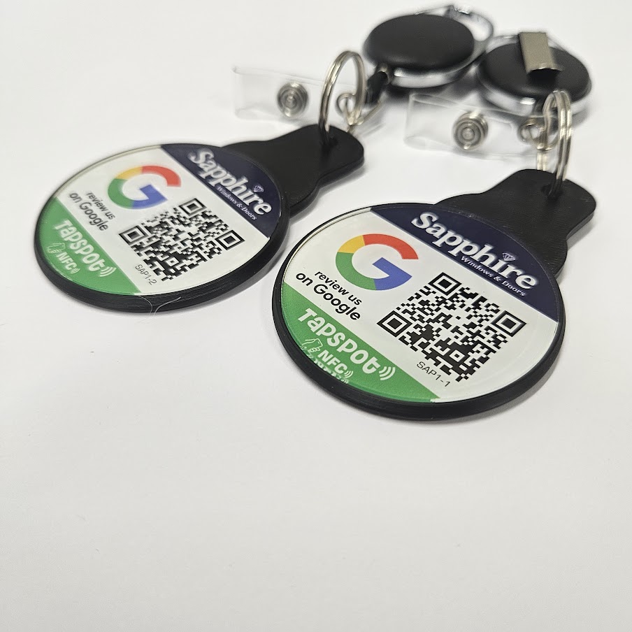 Customer using their phone to interact with a TapSpot NFC point